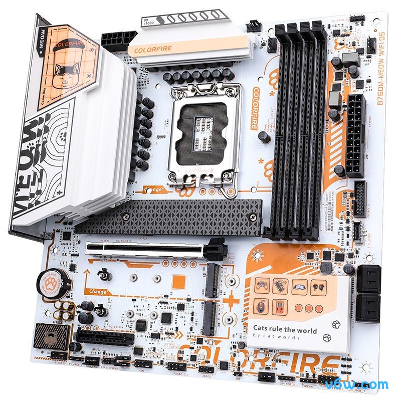 七彩虹COLORFIRE B760M-MEOW WIFI D5橘影橙主板图片