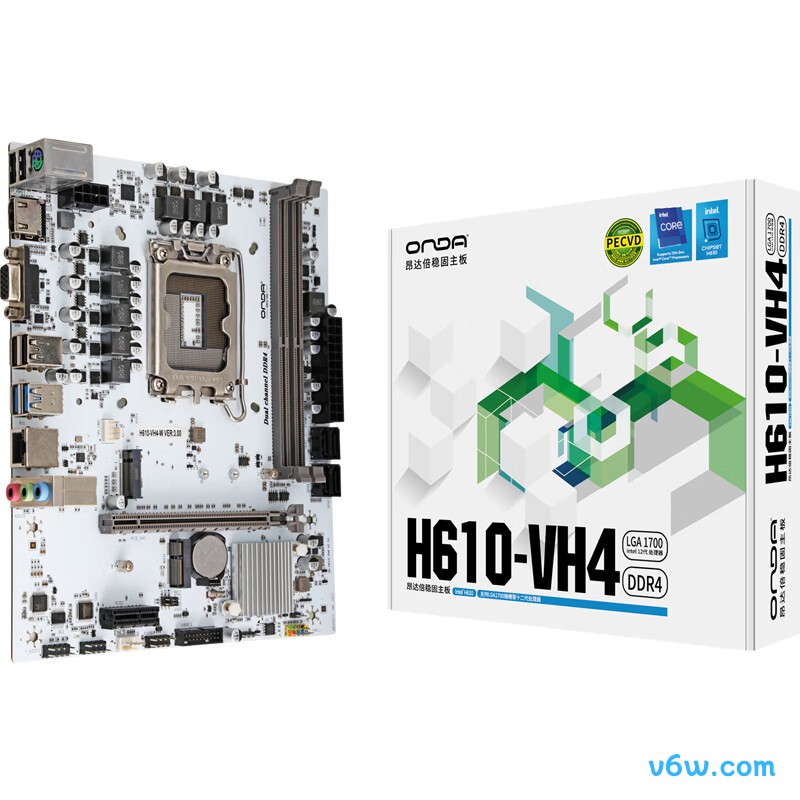 昂达H610-VH4-W主板图片