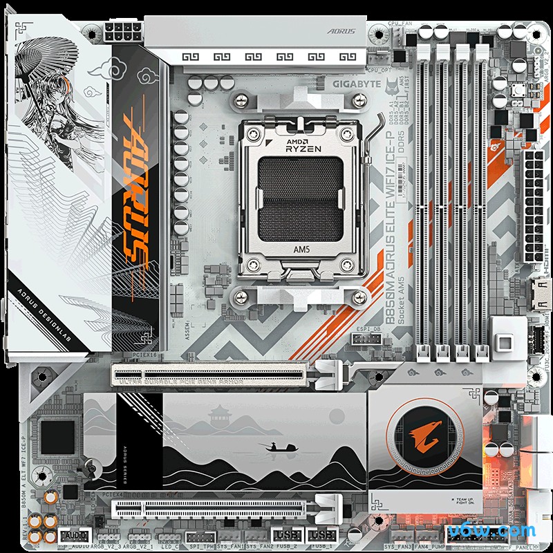 技嘉B850M AORUS ELITE WIFI7 ICE-P主板图片