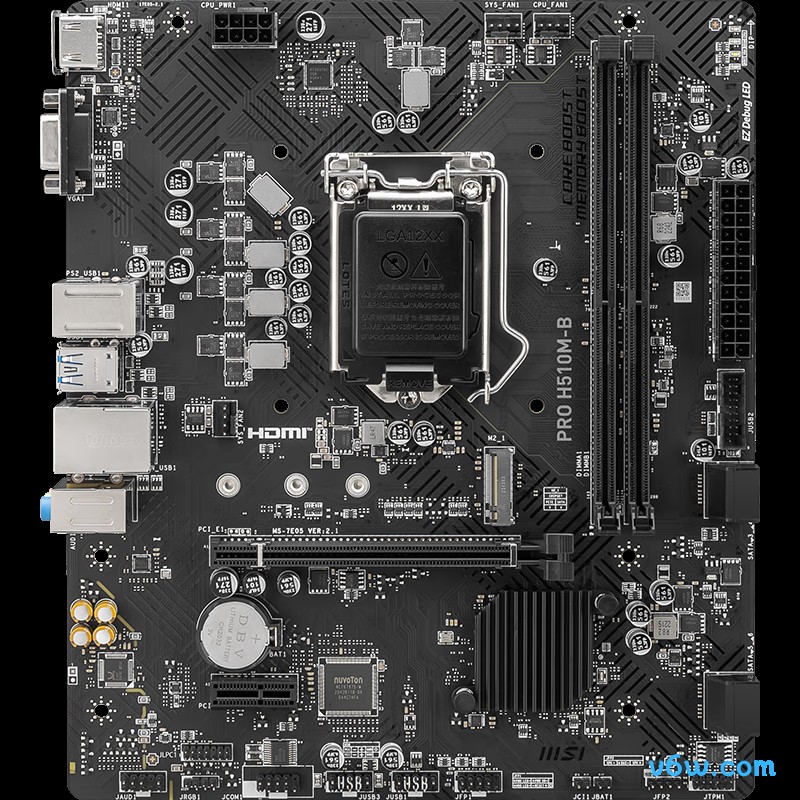 微星H510M-B主板图片