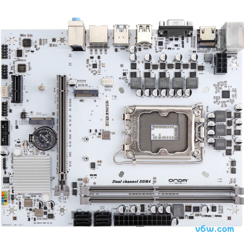 昂达H610-VH4-W主板图片