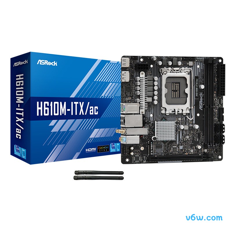 华擎H610M-ITX/ac主板图片