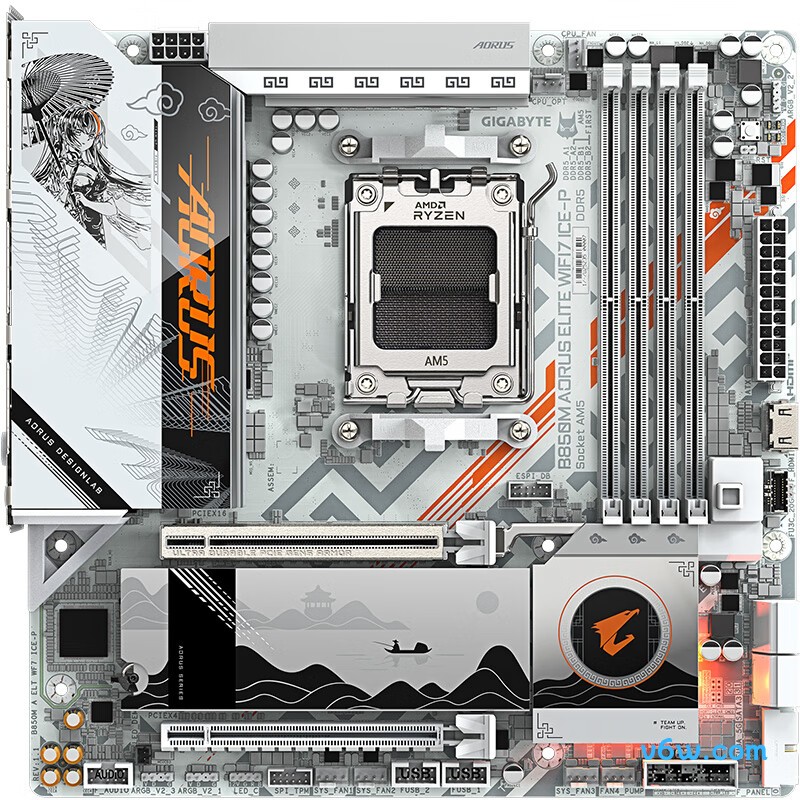 技嘉B850M AORUS ELITE WIFI7 ICE-P主板图片