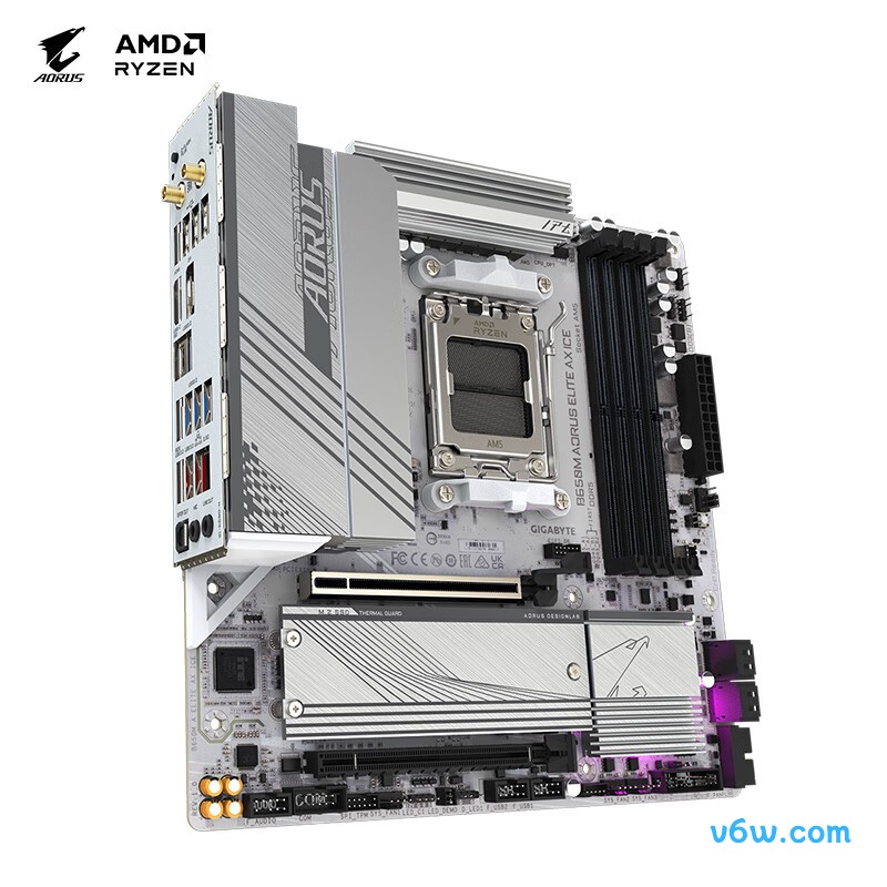 技嘉B650M AORUS ELITE AX ICE主板图片