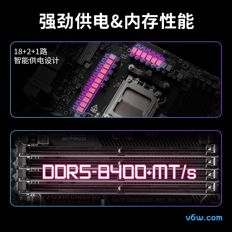 微星MPG X870E CARBON WIFI主板图片