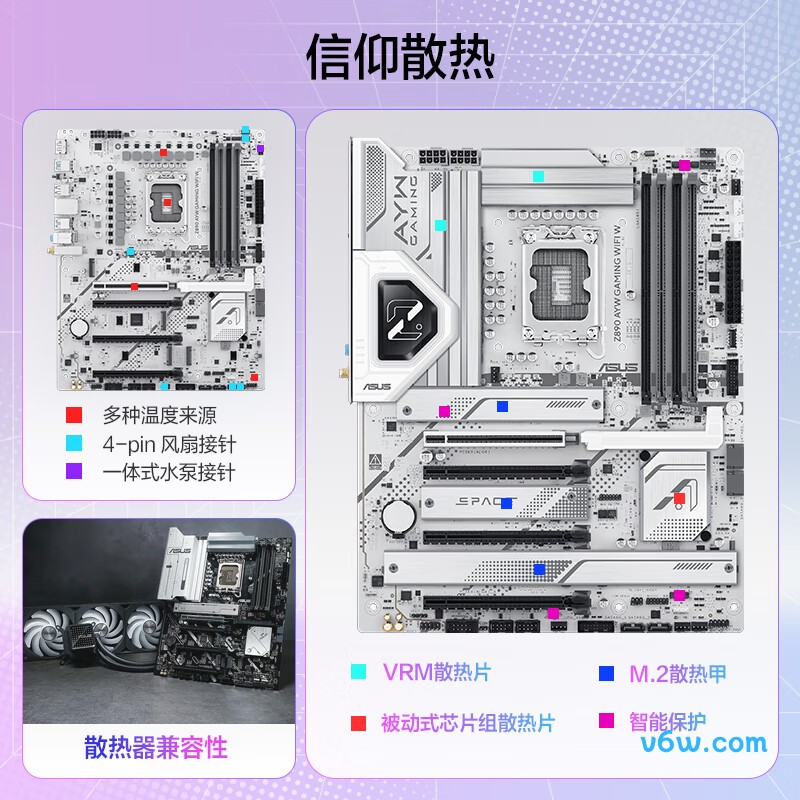 华硕Z890 AYW GAMING WIFI W主板图片