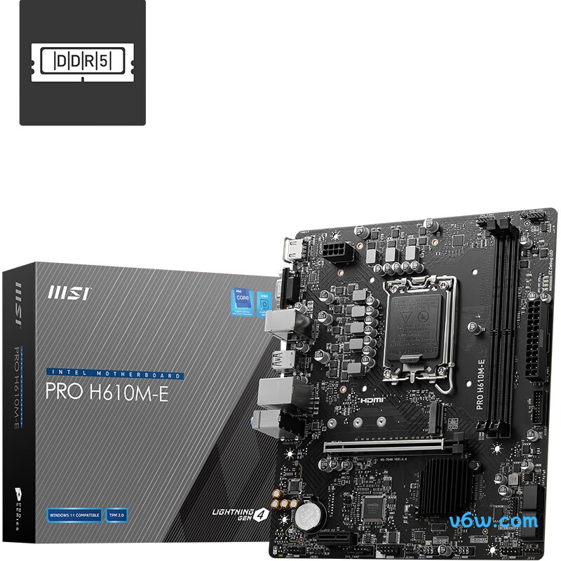微星PRO H610M-E DDR5主板图片