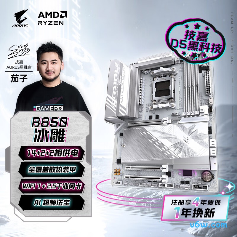 技嘉B850 A ELITE WF7 ICE