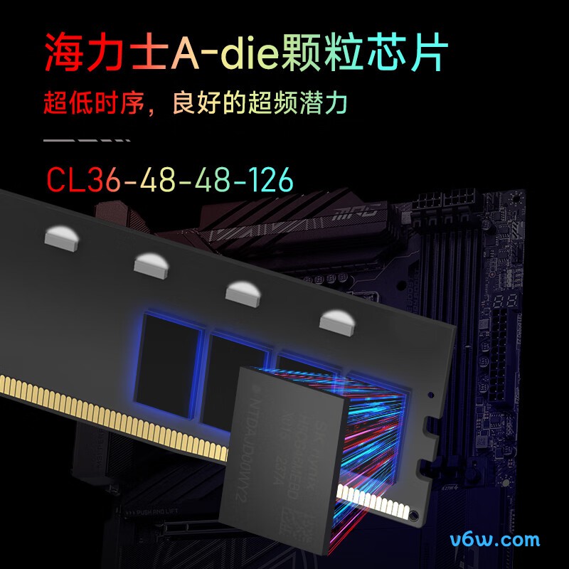 金百达32GB(16GBX2) DDR5 8000内存条图片