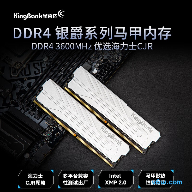 金百达64GB(32G×2) DDR4 3600