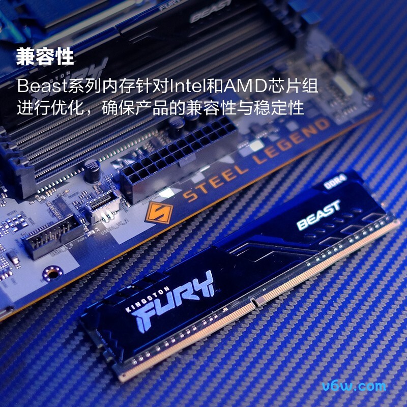 金士顿FURY 32GB DDR4 3200 C16内存条图片