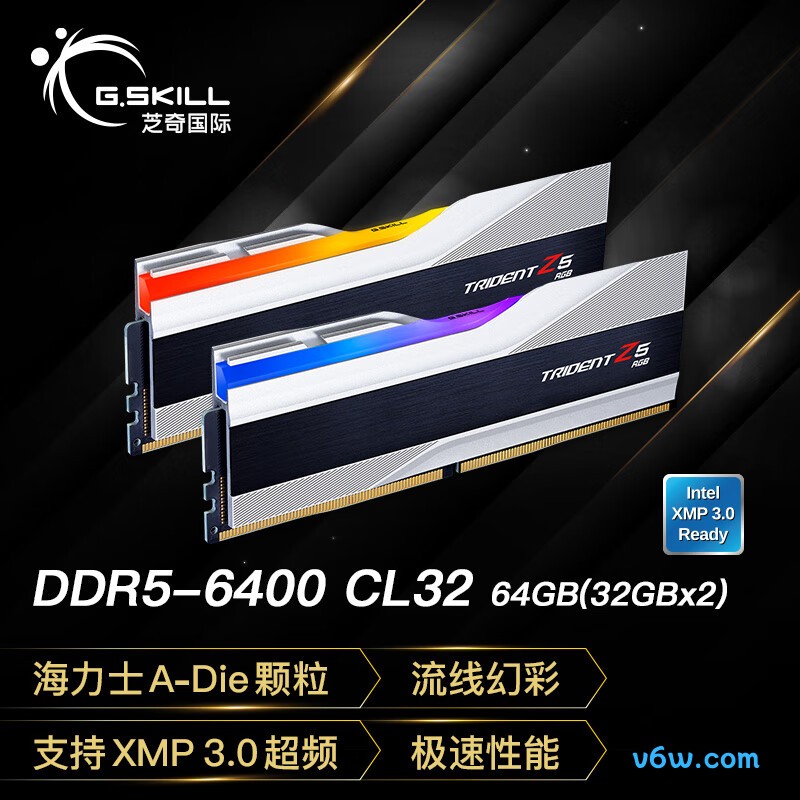 G.SKILL芝奇64GB(32Gx2) DDR5 6400
