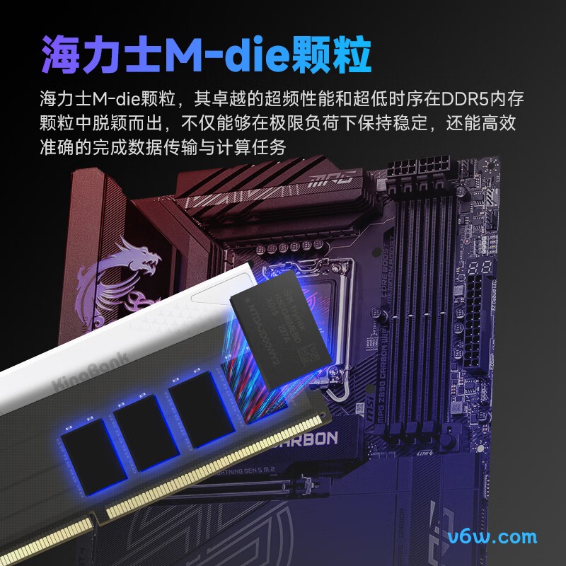 金百达48GB(24GBX2) DDR5 8400内存条图片