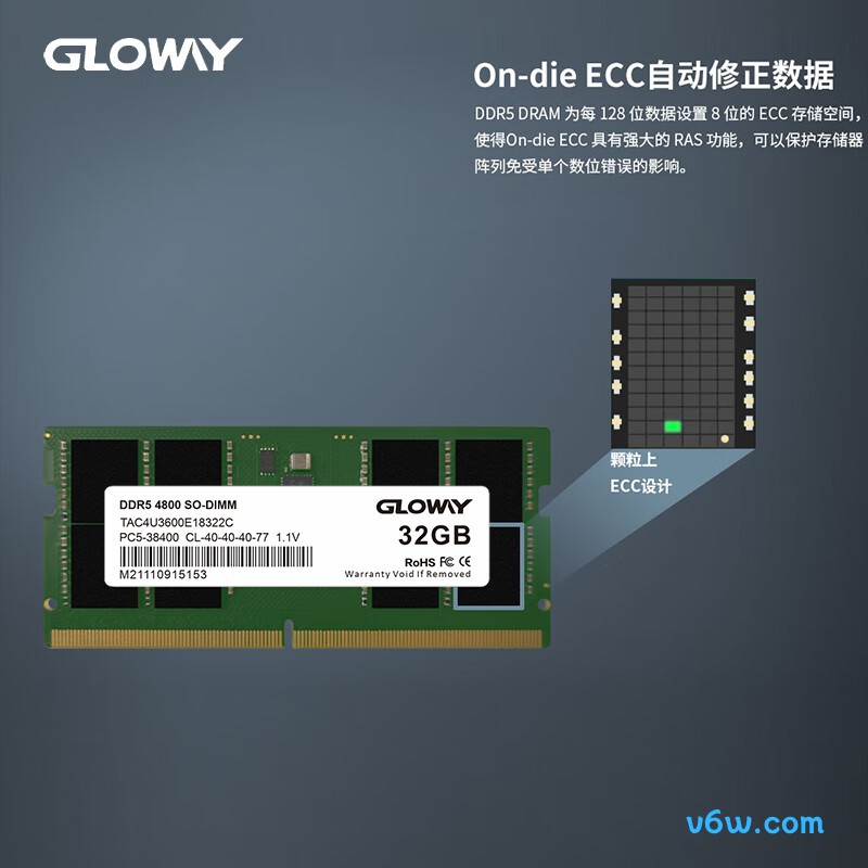 光威32GB DDR5 4800笔记本内存图片