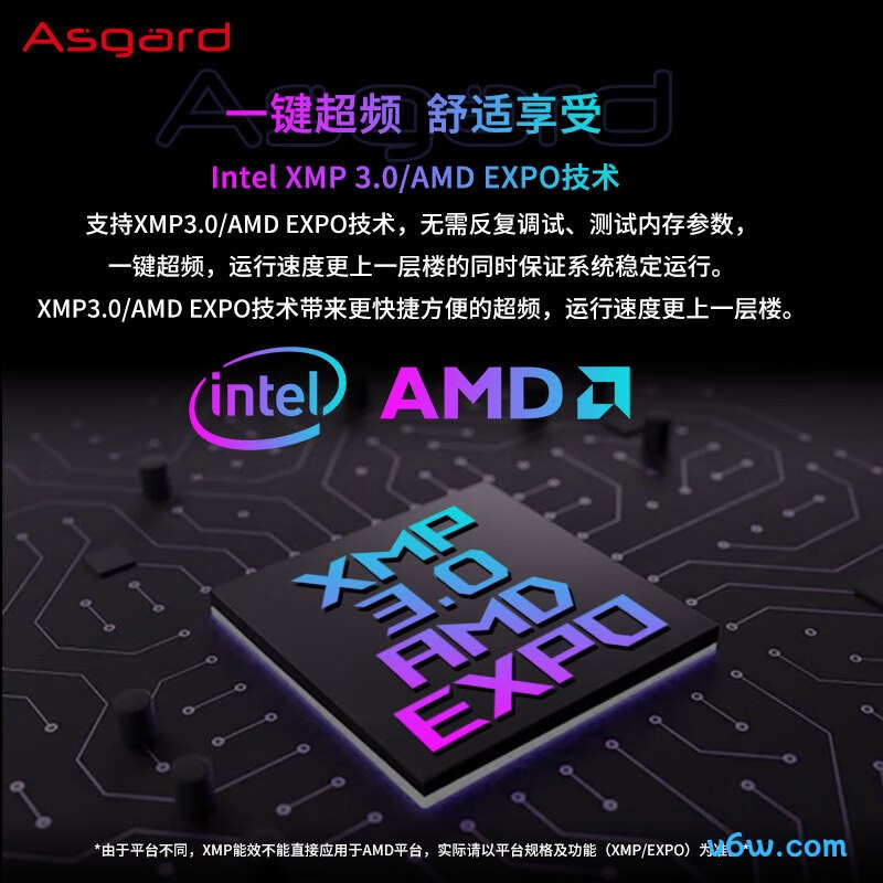 阿斯加特48GB(24GBx2) DDR5 6000内存条图片