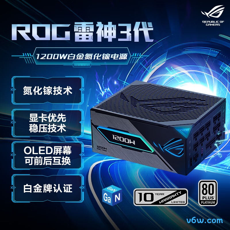 华硕ROG 雷神3代1200W 氮化镓金