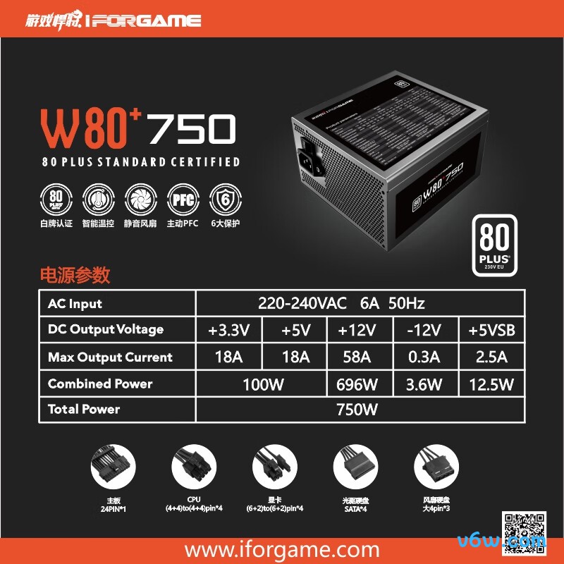 游戏悍将 W 80+750 750W