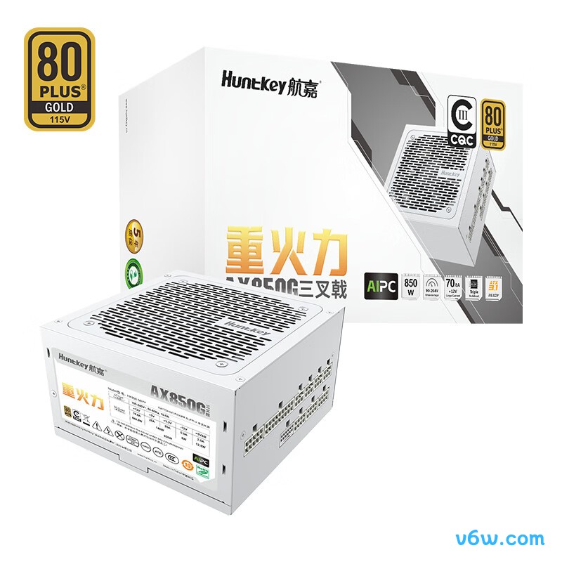 航嘉 重火力AX850G三叉戟金牌850W