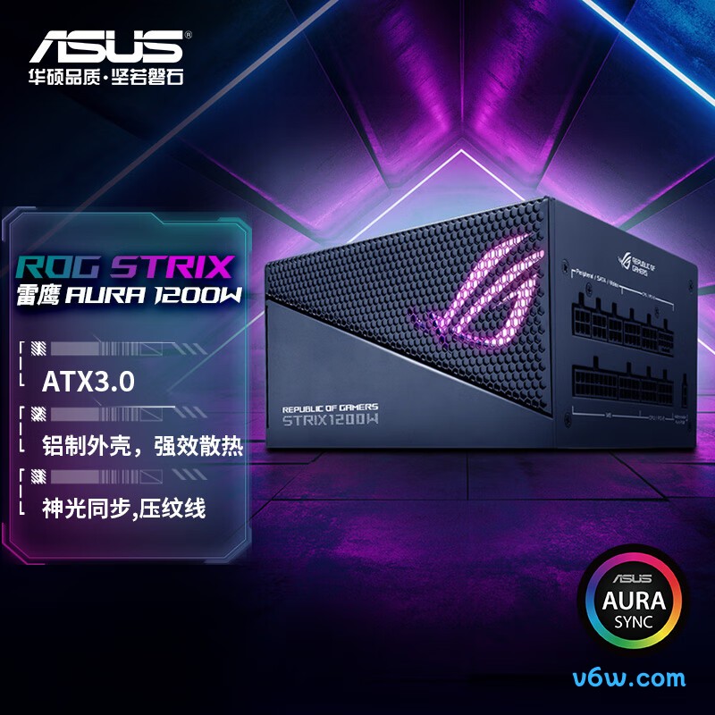 华硕ROG STRIX 雷鹰AURA1200W 金牌