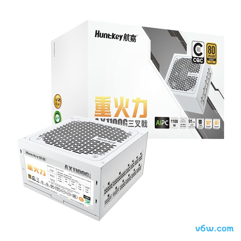 航嘉 重火力AX1100G三叉戟金牌1100W
