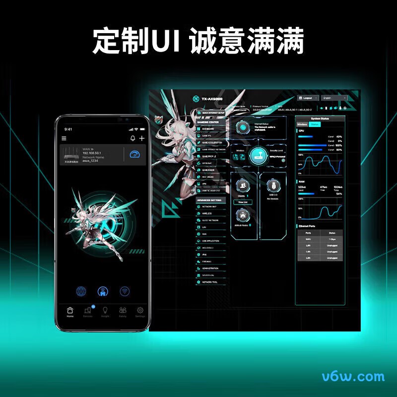 华硕TX-AX6000路由器图片