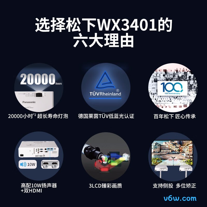 松下PT-WX3401投影仪图片