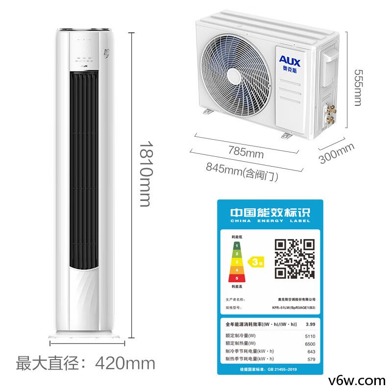 奥克斯KFR-51LW/BpR3AQE1空调