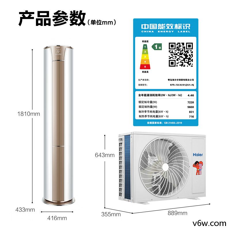 海尔KFR-72LW/81@U1-Hj空调图片
