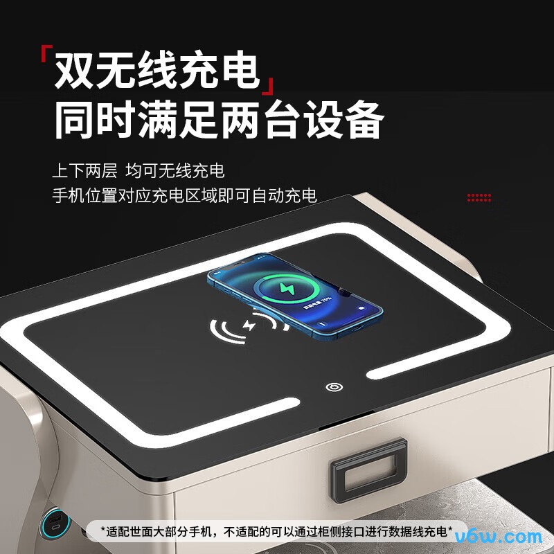 虎牌轻奢浅灰指纹款保险柜图片