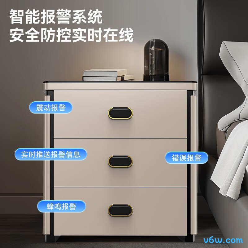 虎牌北尚指纹浅灰保险柜图片