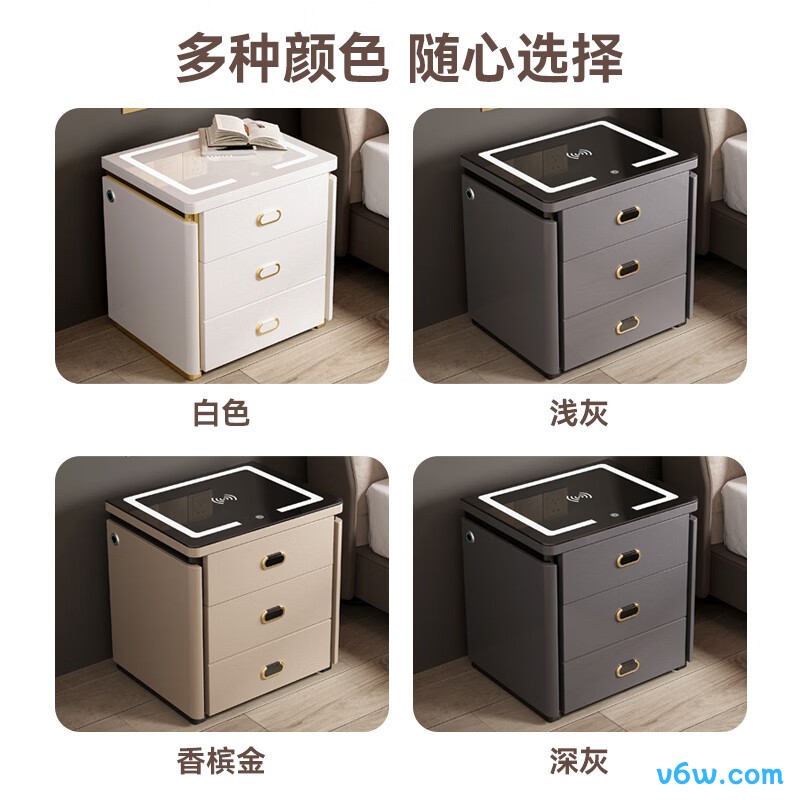 虎牌北尚指纹浅灰保险柜图片