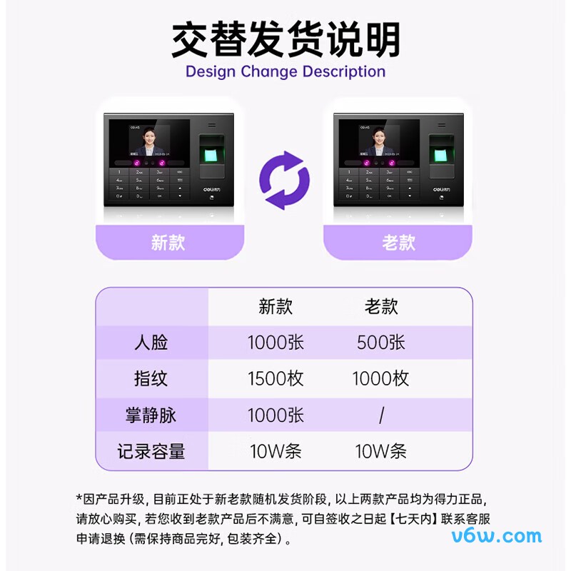 得力33868C PRO考勤机图片