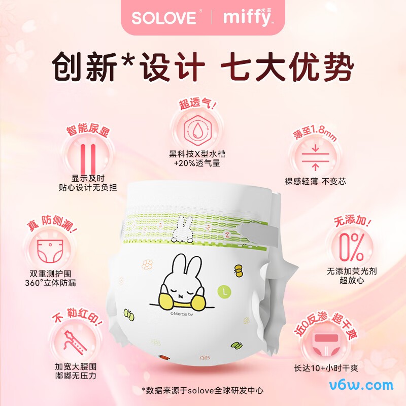 soloveM码102片纸尿裤图片