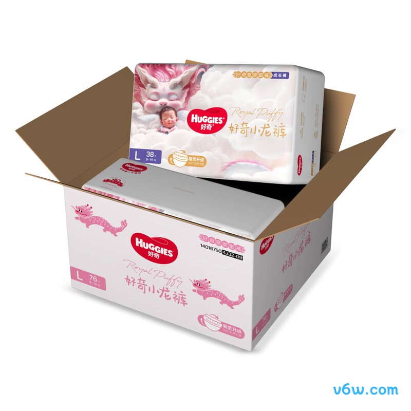 好奇皇家小龙裤L码76片拉拉裤图片