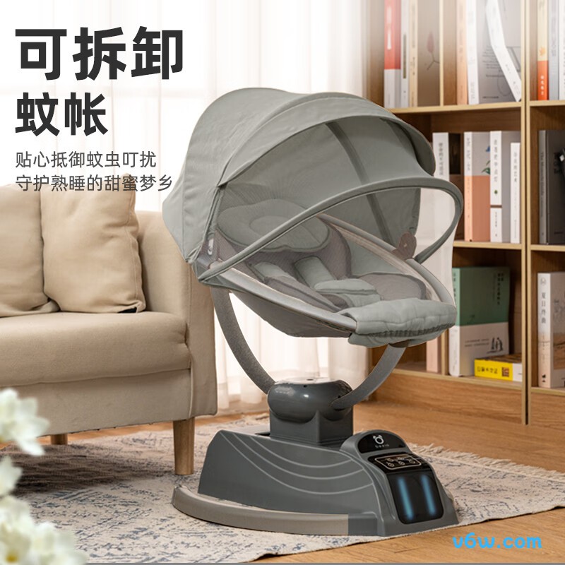 贝怡熊Beeio婴儿静谧灰摇摇椅图片
