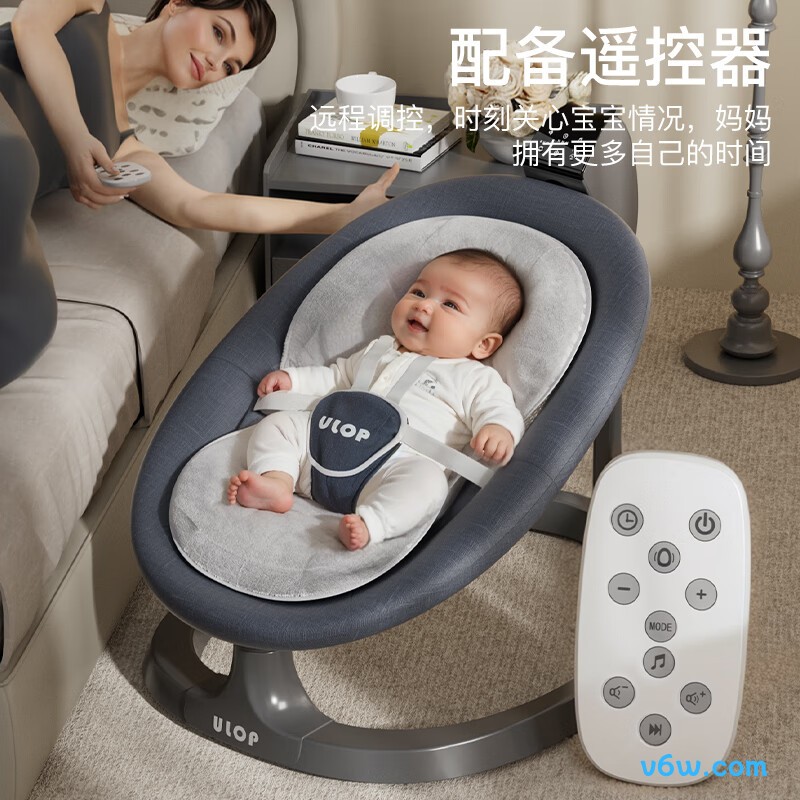 优乐博婴儿-灰色摇摇椅图片