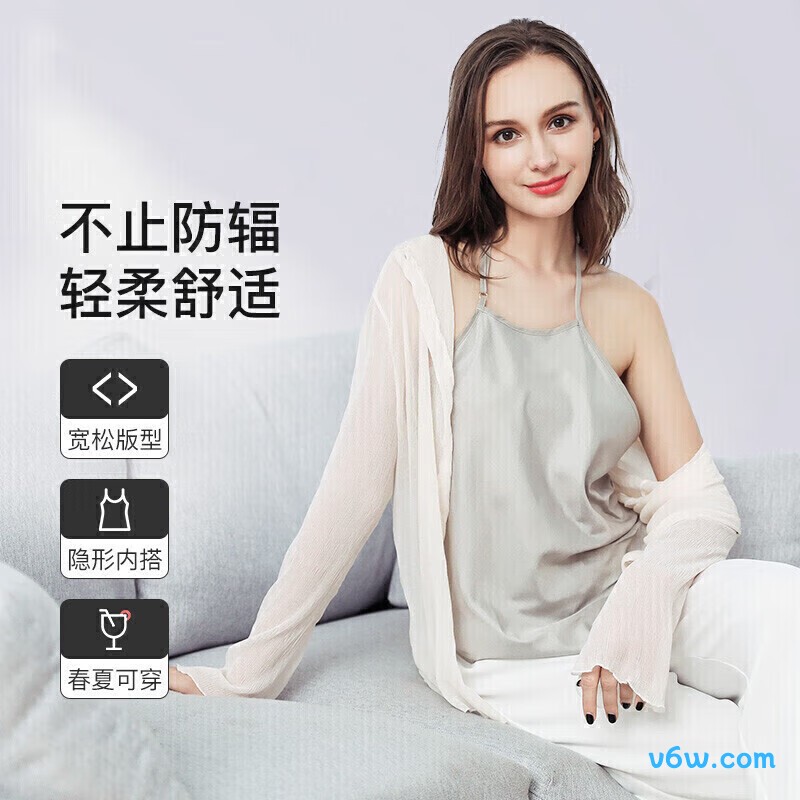 婧麒银纤维银灰 均码 jc0002防辐射肚兜图片