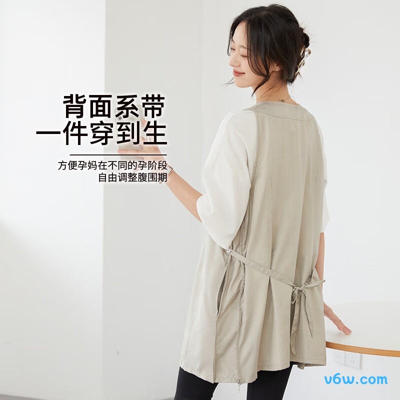 十月妈咪银纤维灰色M防辐射吊带图片