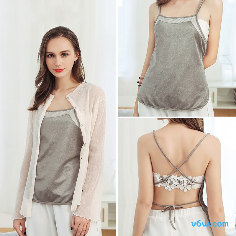 婧麒银纤维银灰色XL JY0033防辐射肚兜图片