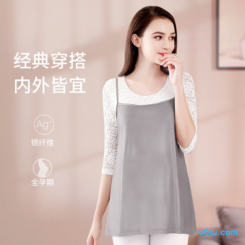 朵雅银纤维N073 银色 XXL防辐射吊带图片