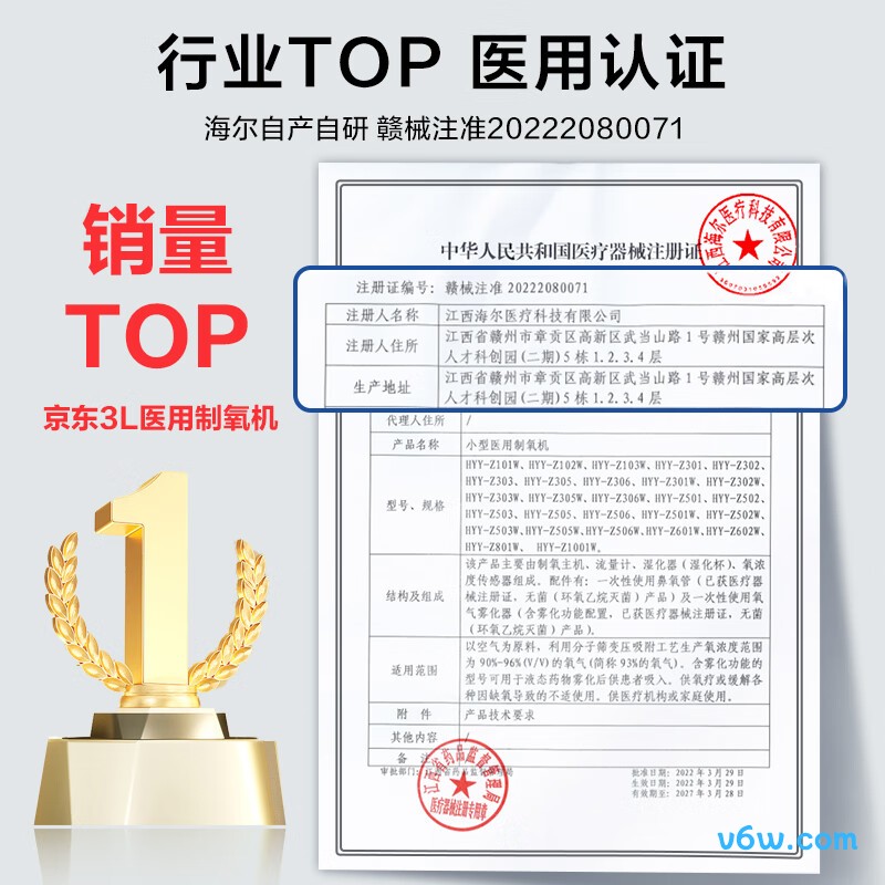 海尔 HYY-Z301W医用制氧机图片