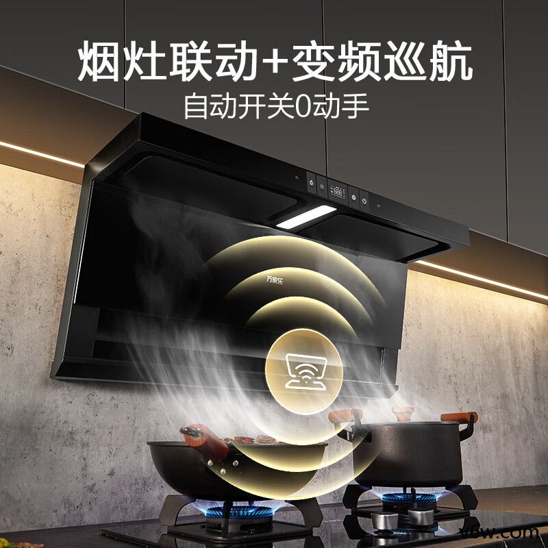 万家乐CXW-320-TAK8顶侧双吸油烟机图片