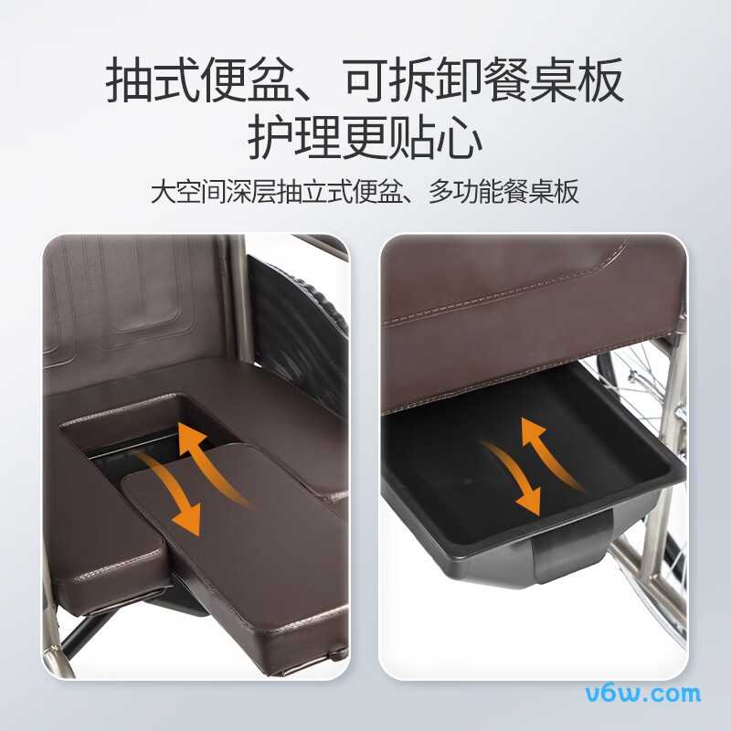 鱼跃H058B手动轮椅图片