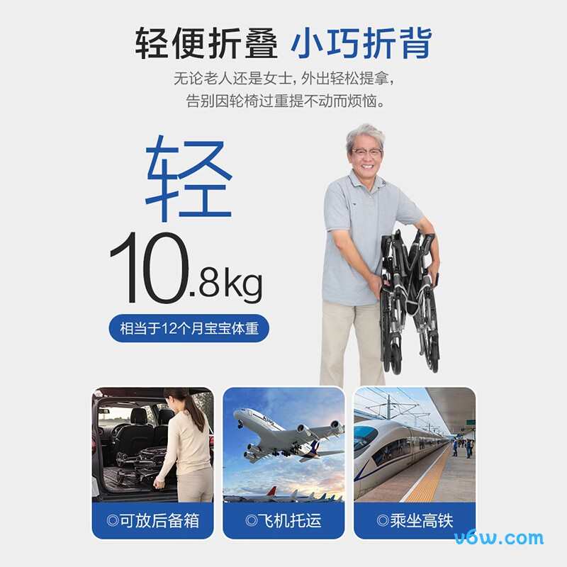 可孚SYIV100-HY9530手动轮椅图片