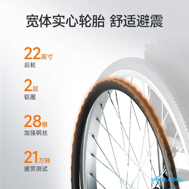 鱼跃H062手动轮椅图片