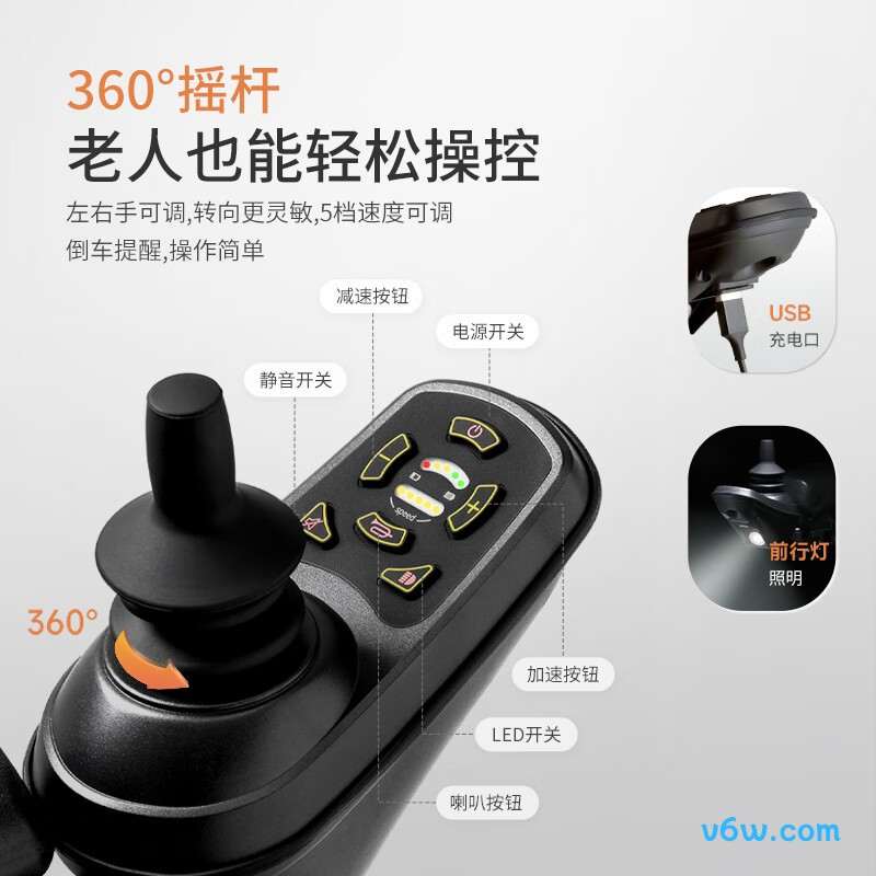 鱼跃D130EL电动轮椅图片