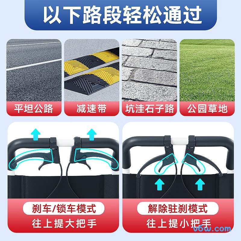 可孚SYIV100-HY9118TF手动轮椅图片