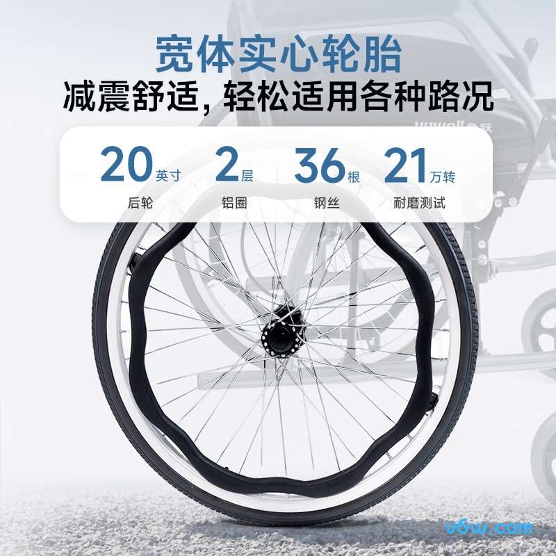 鱼跃H053C手动轮椅图片