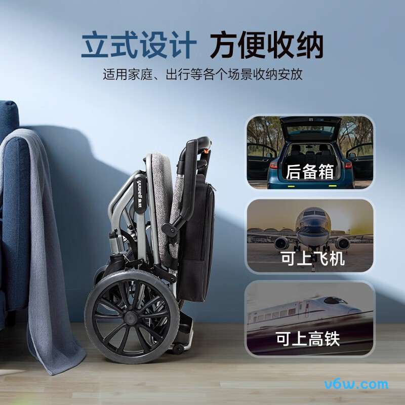 鱼跃H083手动轮椅图片