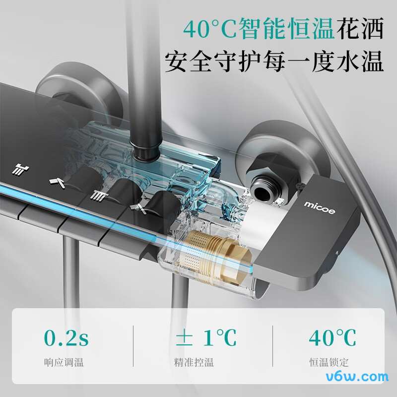 四季沐歌M-A59-4ZHXQ花洒智能花洒图片